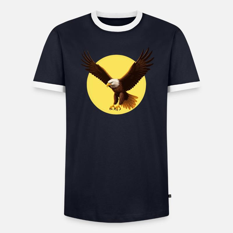 Aigle devant le soleil T-shirt contrasté Homme