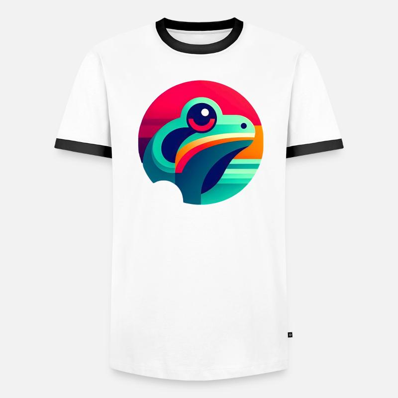Tree frog illustration abstract Men's Ringer Shirt