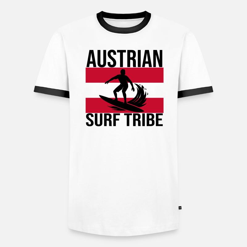 Austrian Surf Tribe Surfshirt Männer Kontrast-T-Shirt