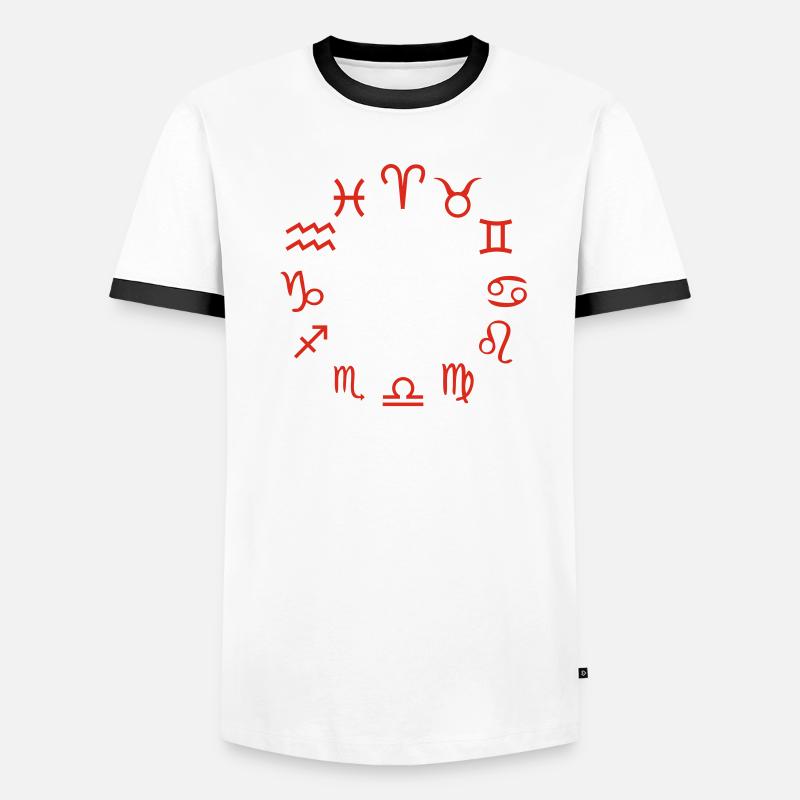 Sternzeichen Männer Kontrast-T-Shirt