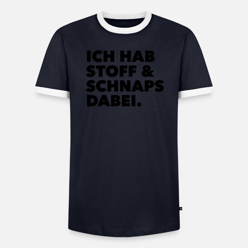 stoff & schnaps Männer Kontrast-T-Shirt