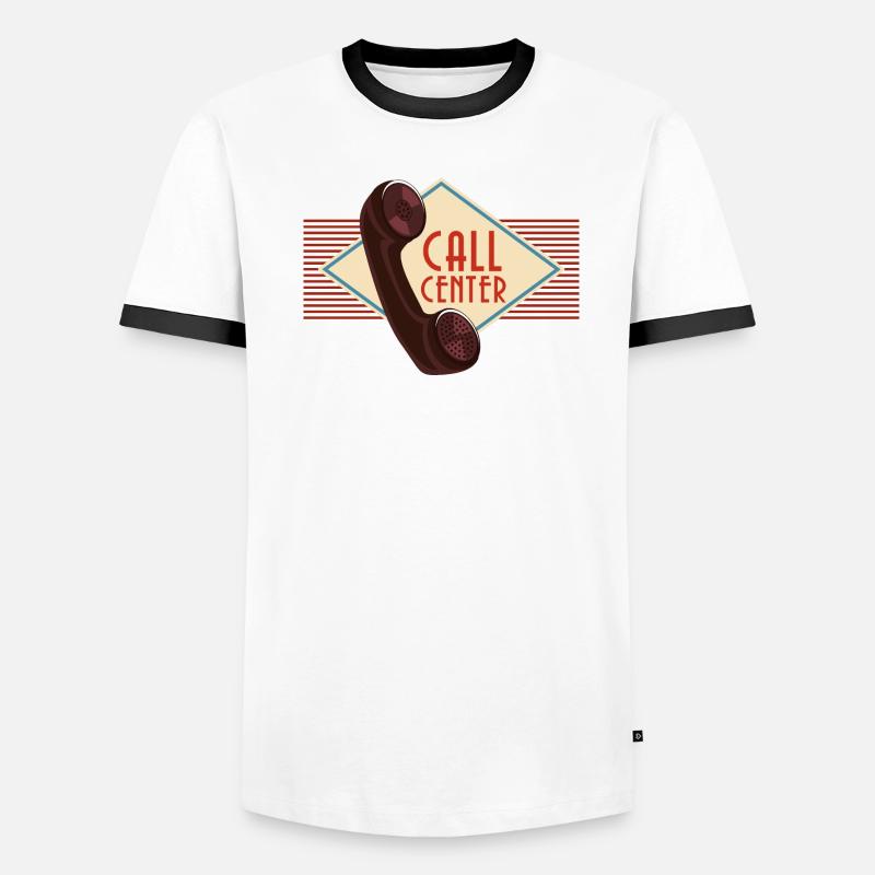 Centre d'appel T-shirt contrasté Homme
