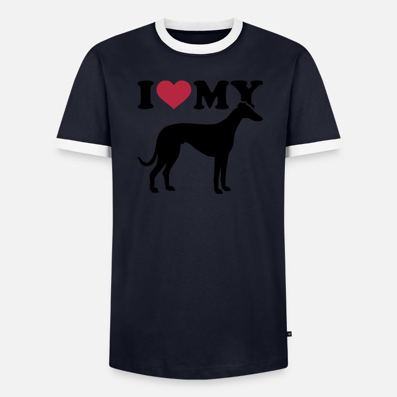 Whippet Männer Kontrast-T-Shirt