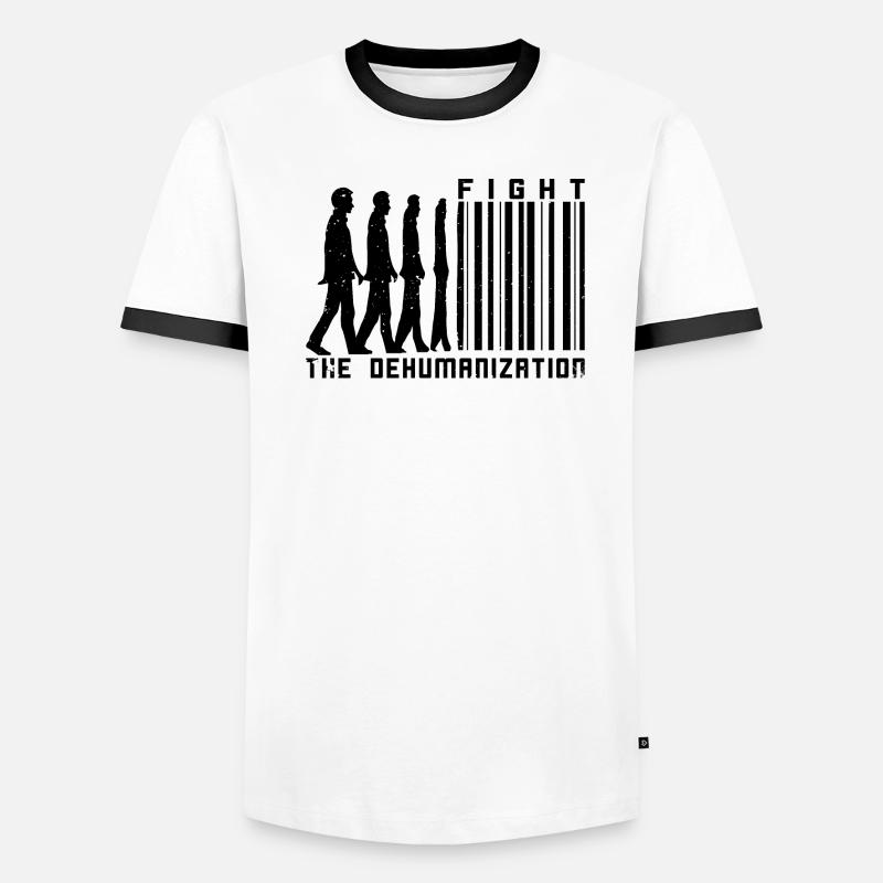 Bekämpfe die Entmenschlichung Männer Kontrast-T-Shirt