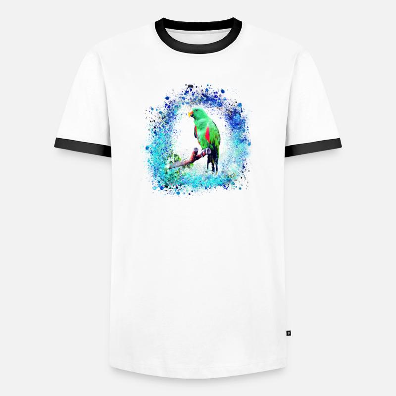 sittich ara,,bird,graffiti,mint,blue,brush,spray Men's Ringer Shirt
