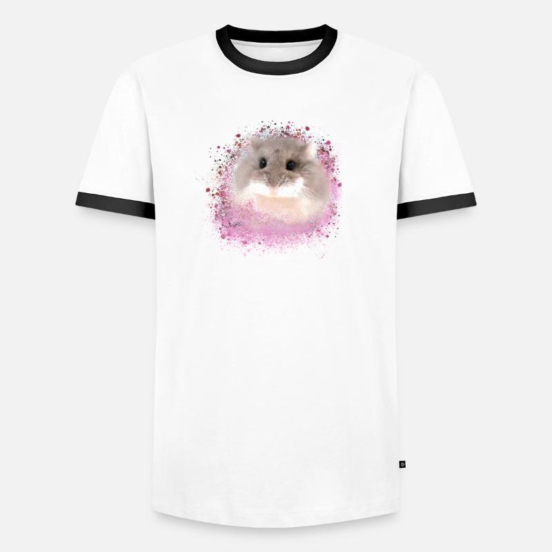 dwarf hamster,hamster,pink,graffiti,painting - Men's Ringer Shirt - 
