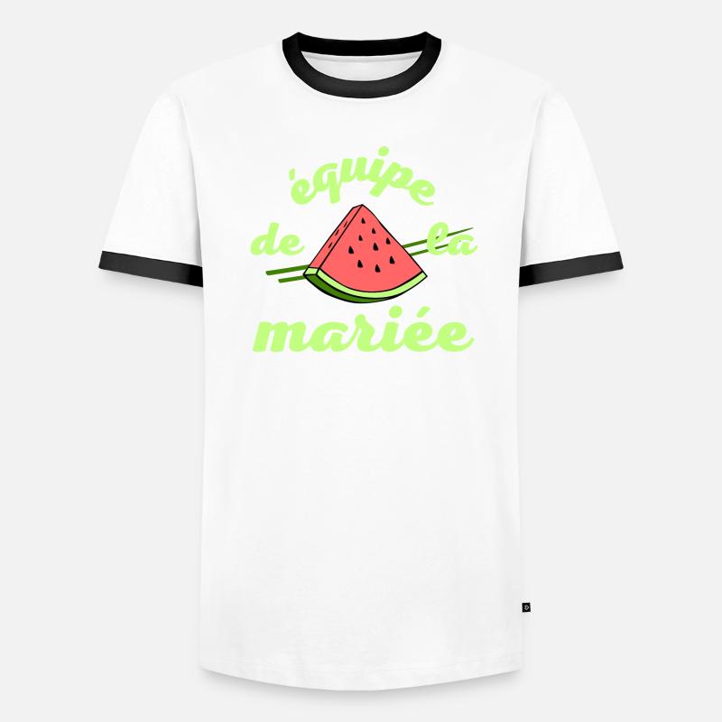 EVJF pastèque été équipe de la mariée T-shirt contrasté Homme
