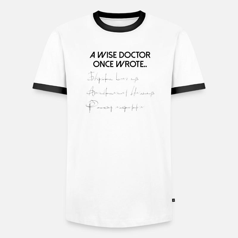 WEISER DOKTOR SCHRIEB EINMAL Männer Kontrast-T-Shirt