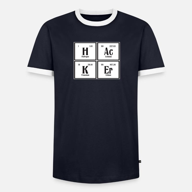 Hacker-| Periodensystem der Elemente - Männer Kontrast-T-Shirt - undefined