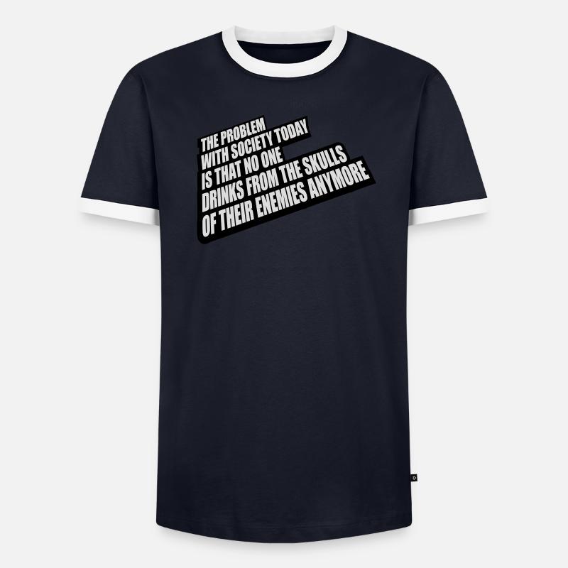 drinks from enemies skulls Men's Ringer Shirt
