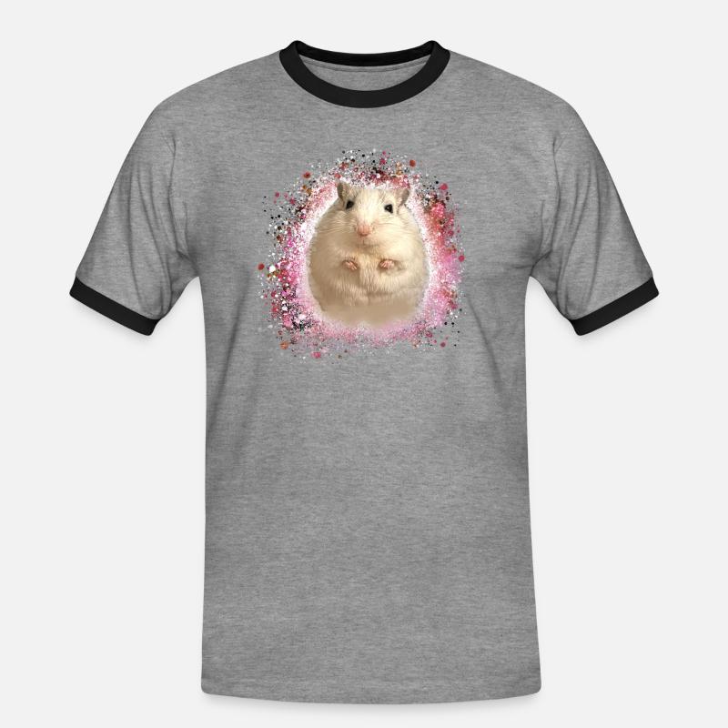 Springmaus,maus,graffiti,malerei,spitzmaus - Männer Kontrast-T-Shirt - Grau meliert/Schwarz