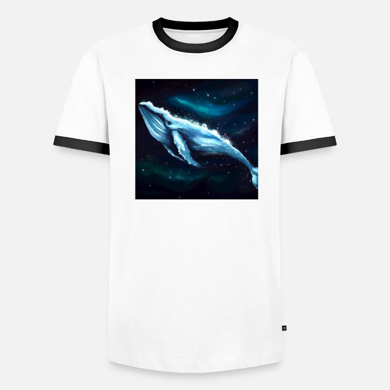 Baleine flottant dans l’espace T-shirt contrasté Homme