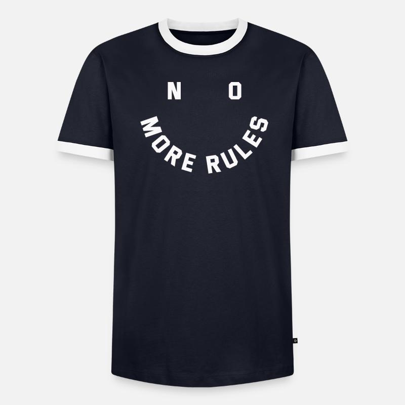 no more rules Männer Kontrast-T-Shirt