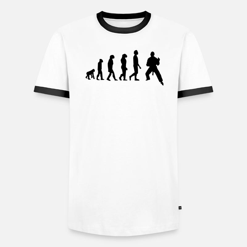 Evolution der Kampfkünste Männer Kontrast-T-Shirt