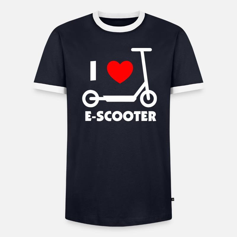 E-Scooter E-Roller Scooter - Männer Kontrast-T-Shirt - undefined