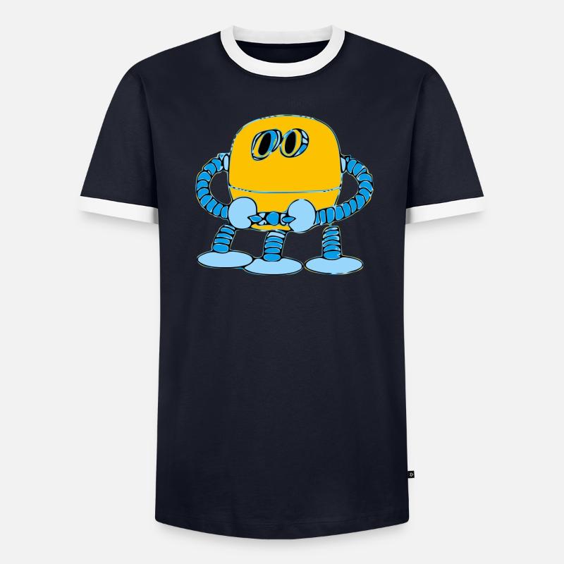 R3D4 der kleine Roboter - Männer Kontrast-T-Shirt - undefined