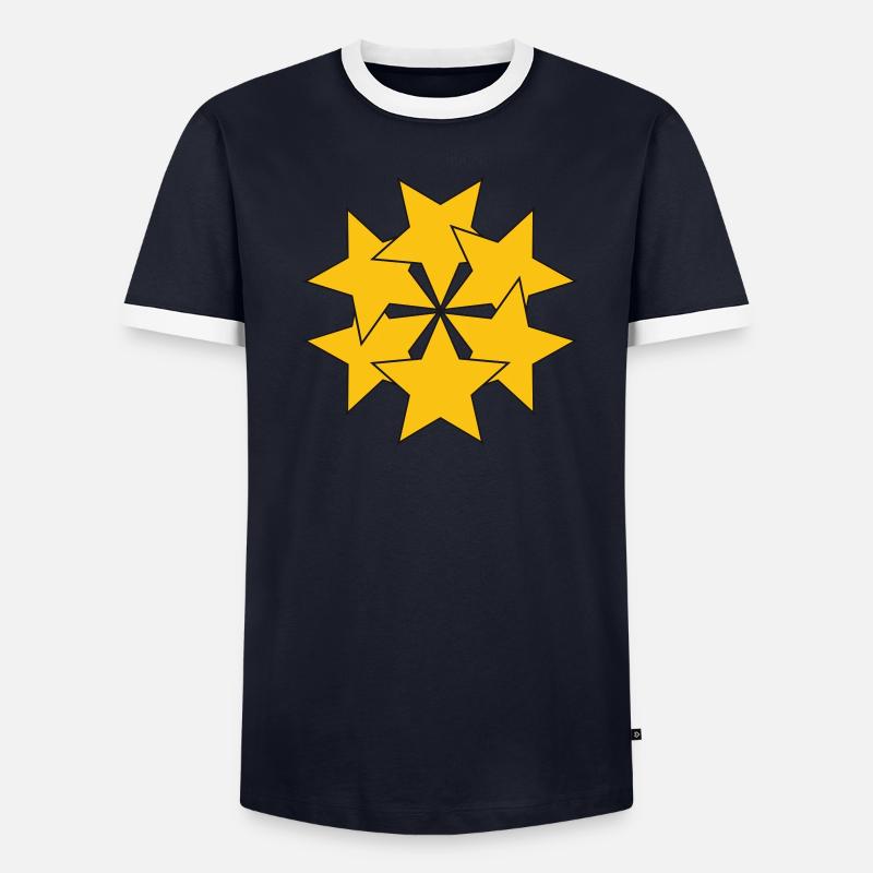 Étoiles transformées | Graphique vectoriel T-shirt contrasté Homme