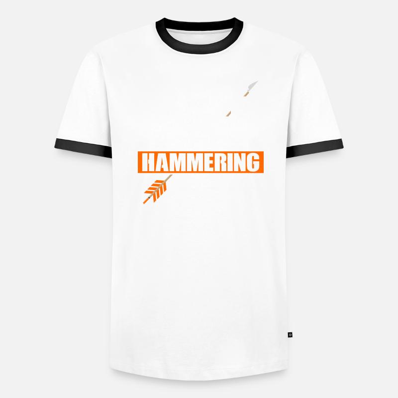 Keep Hammering Bow & Arrows Target Archery Männer Kontrast-T-Shirt