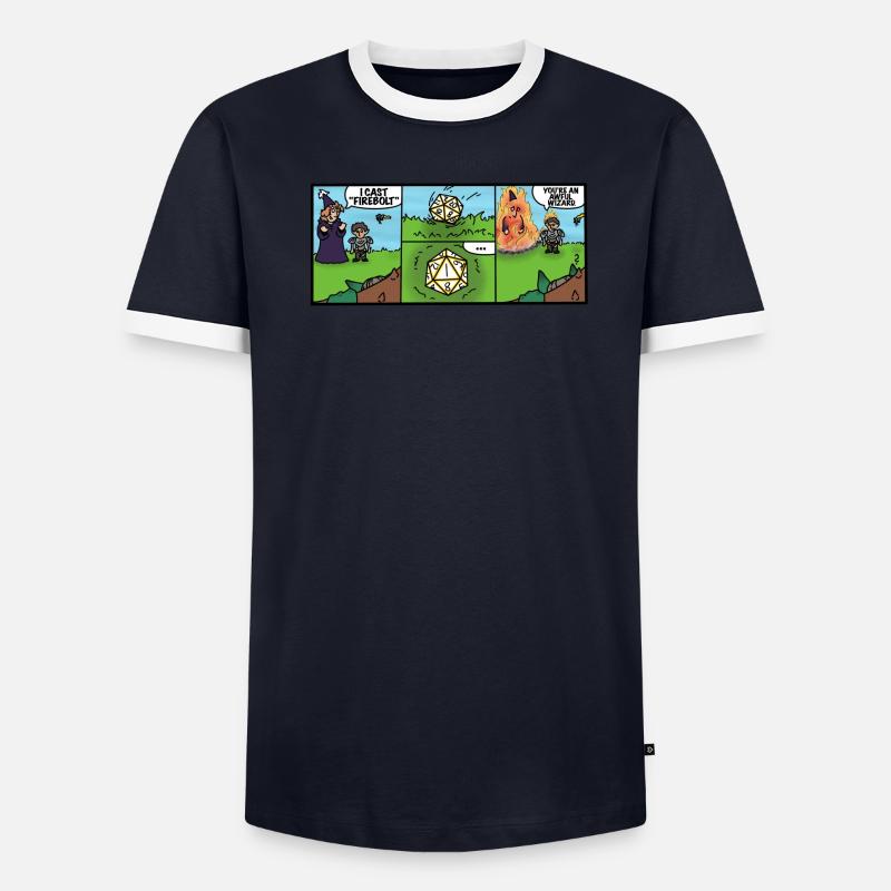 Kurzer Comic Männer Kontrast-T-Shirt