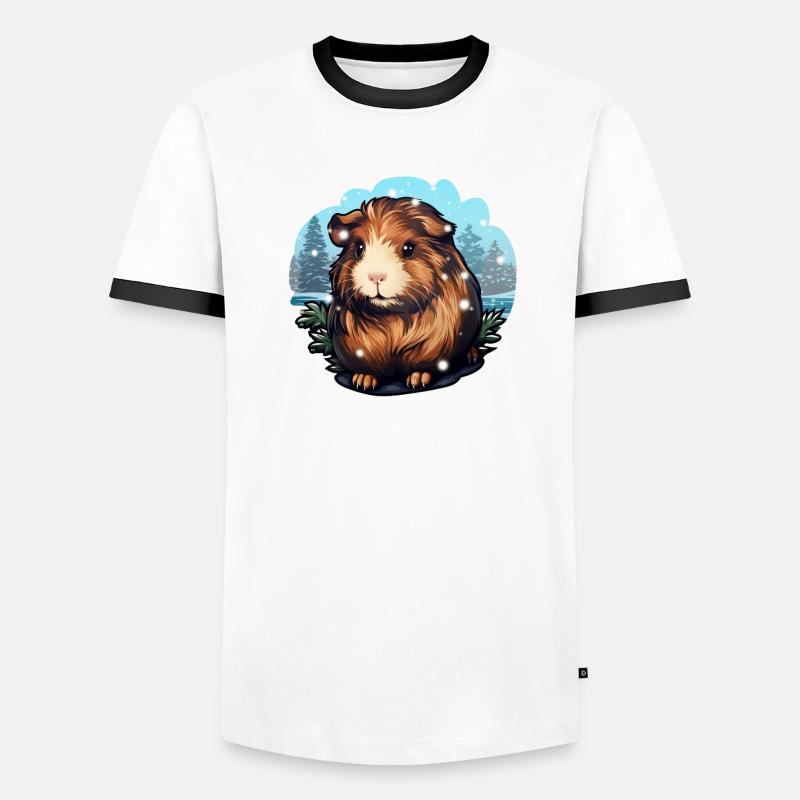 Cochon d’Inde d’hiver T-shirt contrasté Homme