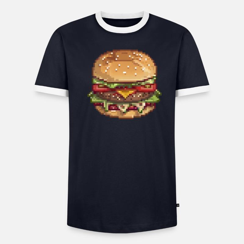 Byte-Size Burger Men's Ringer Shirt