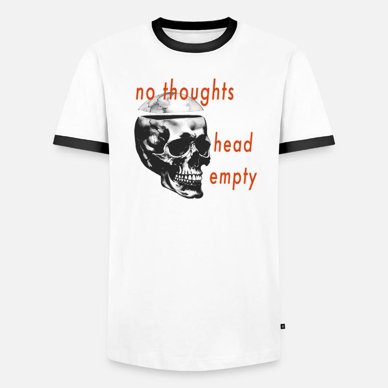 no thoughts Men's Ringer Shirt