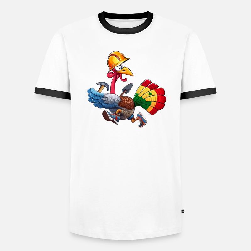 dinde coureuse constructrice Sénégale T-shirt contrasté Homme