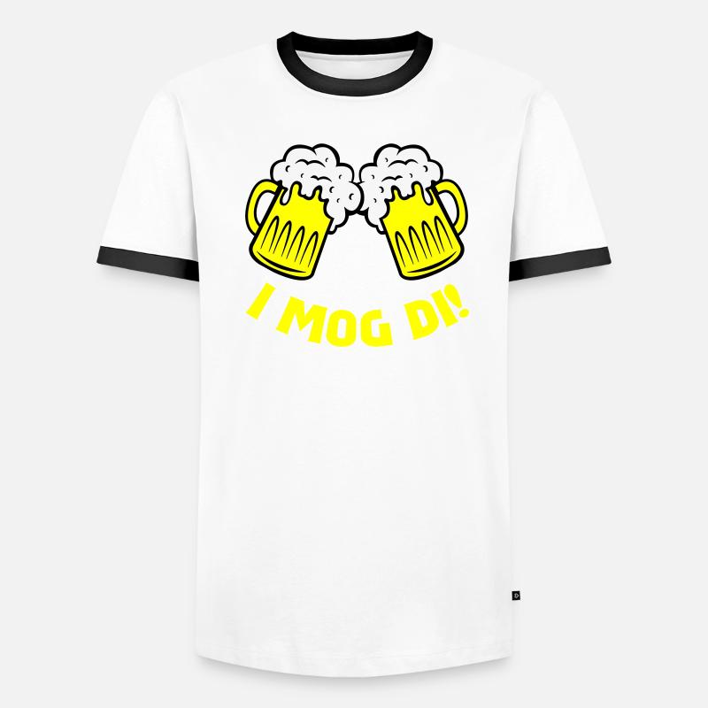 bier i mog di Männer Kontrast-T-Shirt