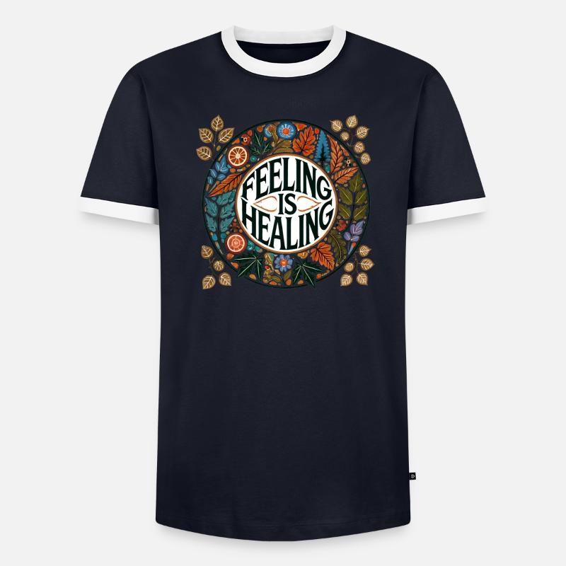 Feeling is Healing Men's Ringer Shirt