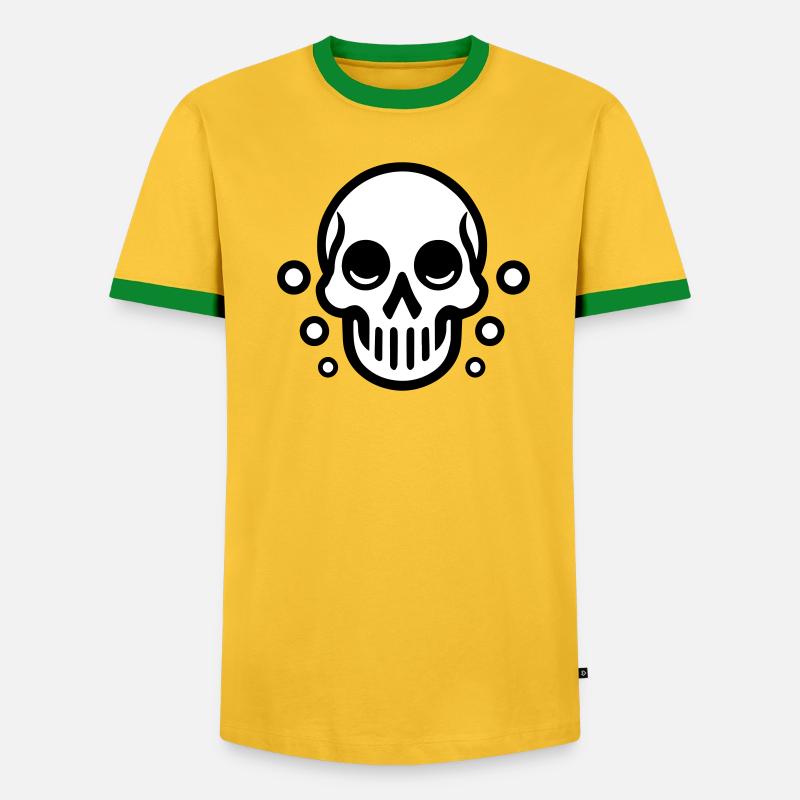 Bubble Skull - Comic Design - Männer Kontrast-T-Shirt - undefined