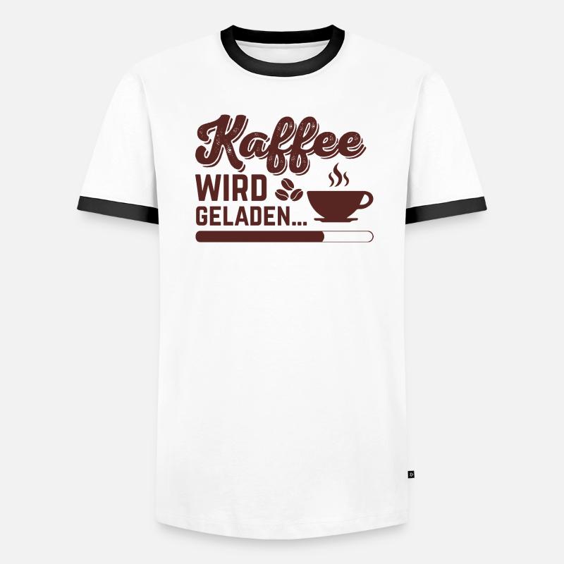 Kaffee wird geladen Männer Kontrast-T-Shirt