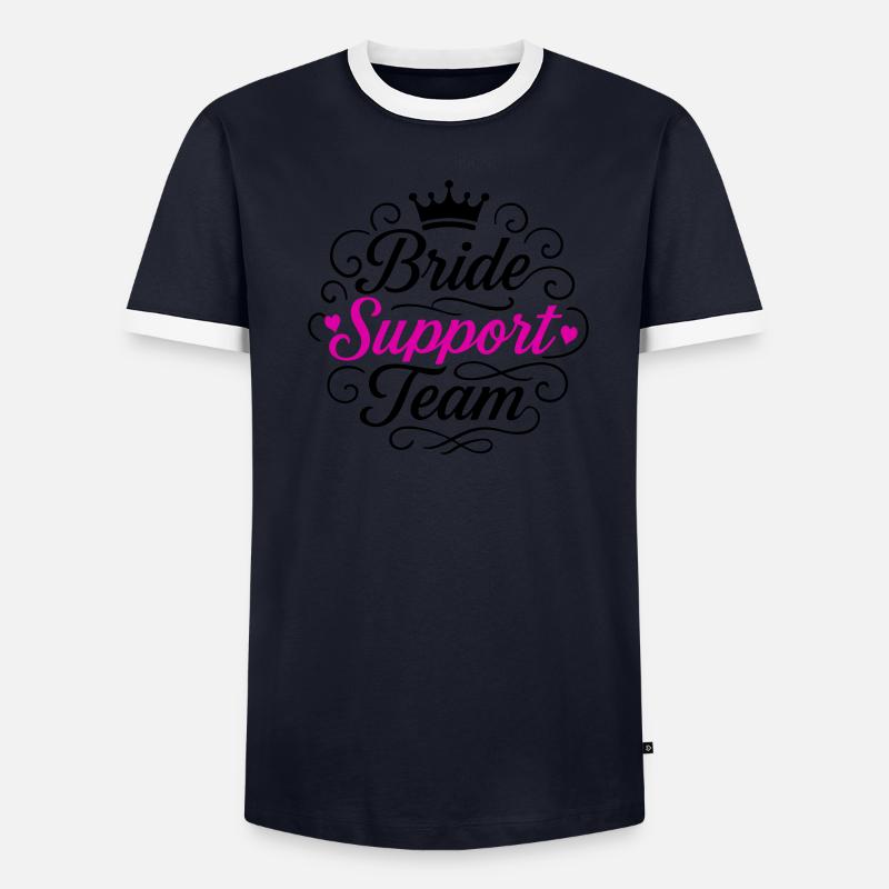Équipe de soutien à la mariée T-shirt contrasté Homme