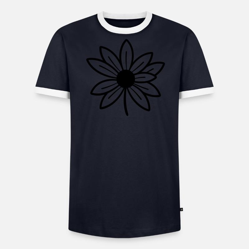 Fleurs T-shirt contrasté Homme