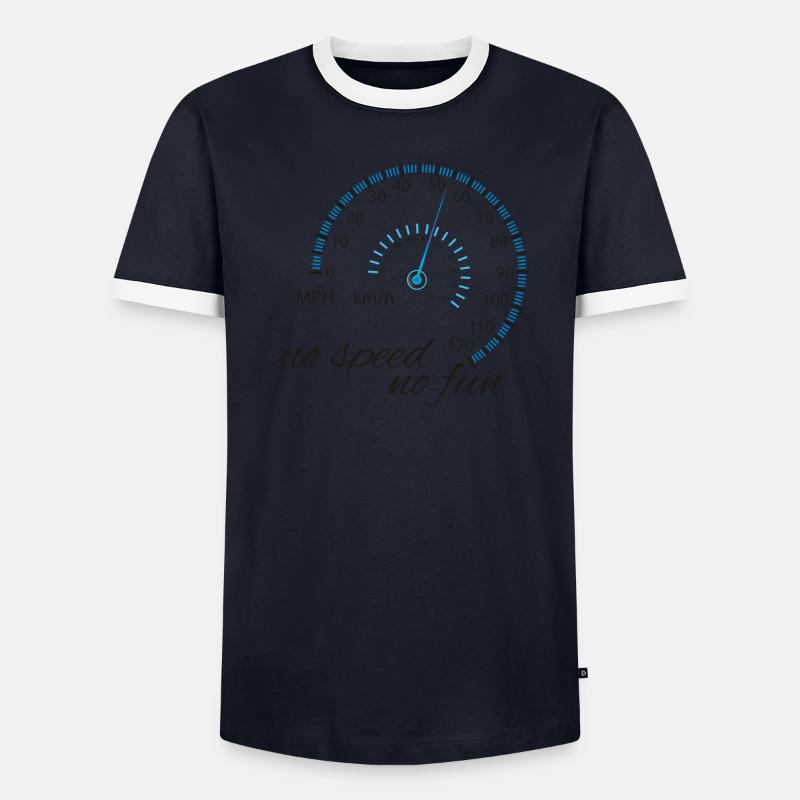 Pas de vitesse, pas de design noir fun T-shirt contrasté Homme