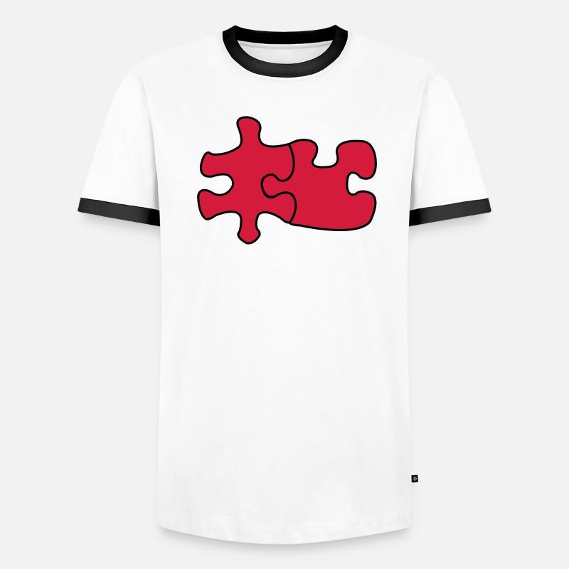 puzzle1 Männer Kontrast-T-Shirt