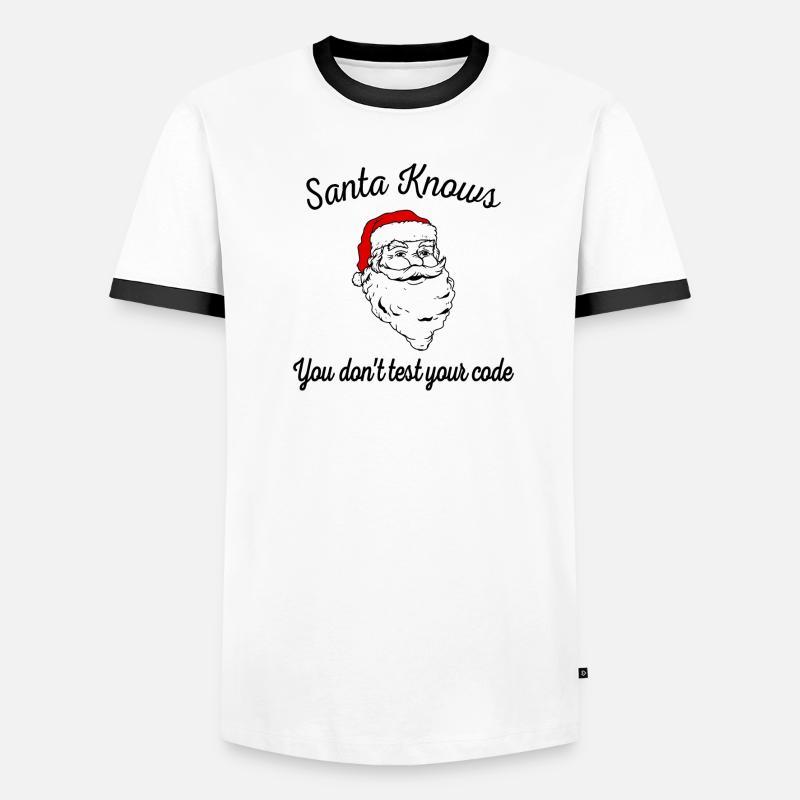 Le Père Noël sait que vous ne testez pas votre code T-shirt contrasté Homme