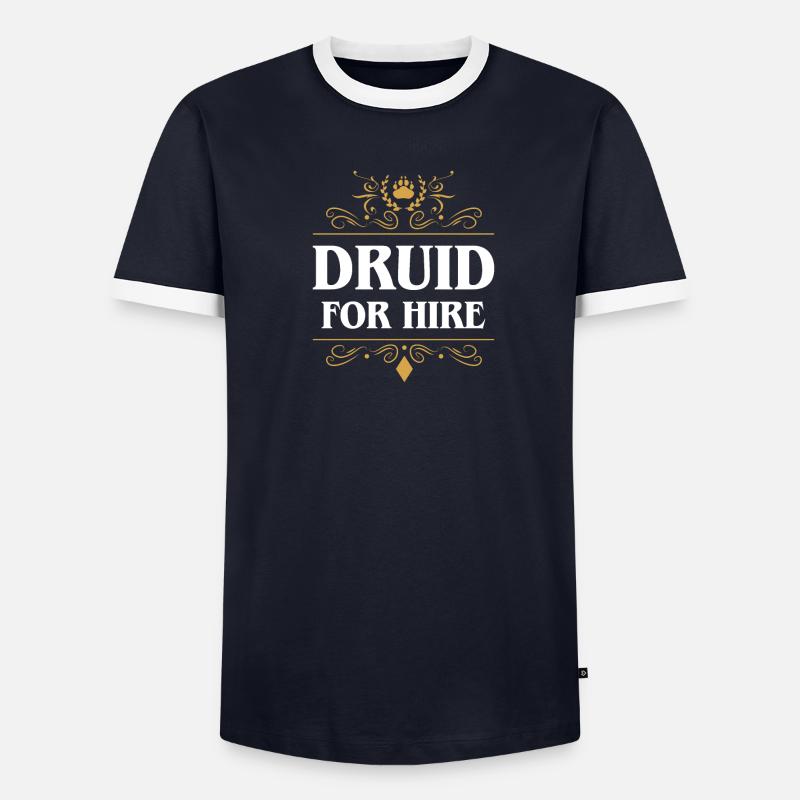 Druid For Hire Character Player Class RPG T-shirt contrasté Homme
