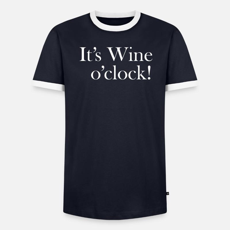 C’est l’heure du vin T-shirt contrasté Homme
