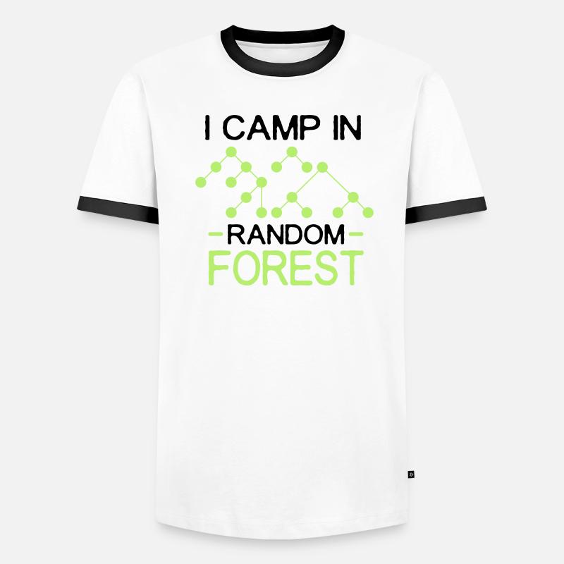 Je campe dans Random Forest Black T-shirt contrasté Homme