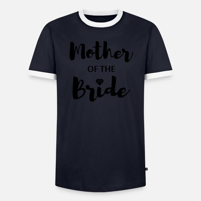 Mère de la mariée de mariage T-shirt contrasté Homme