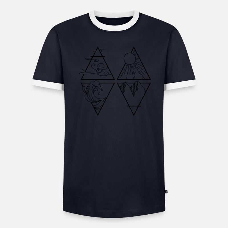 4 Éléments T-shirt contrasté Homme