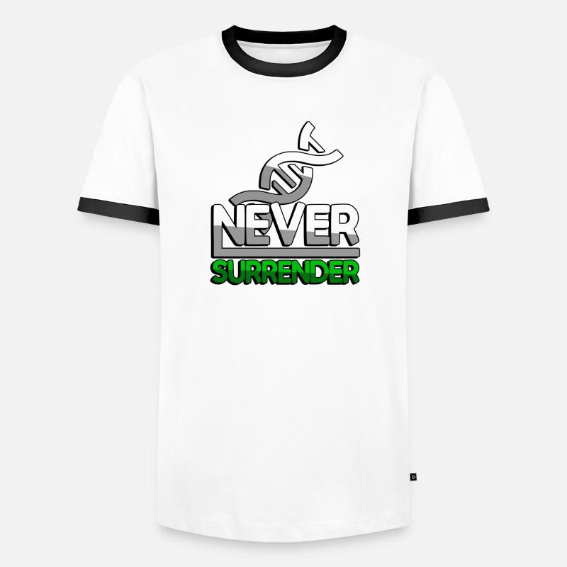NEVER SURRENDER (Vert) + ADN - Jeux T-shirt contrasté Homme