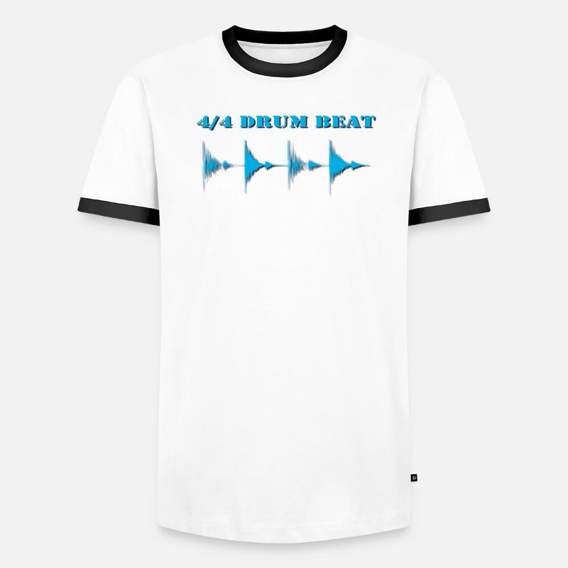 Drumbeat waveform Männer Kontrast-T-Shirt