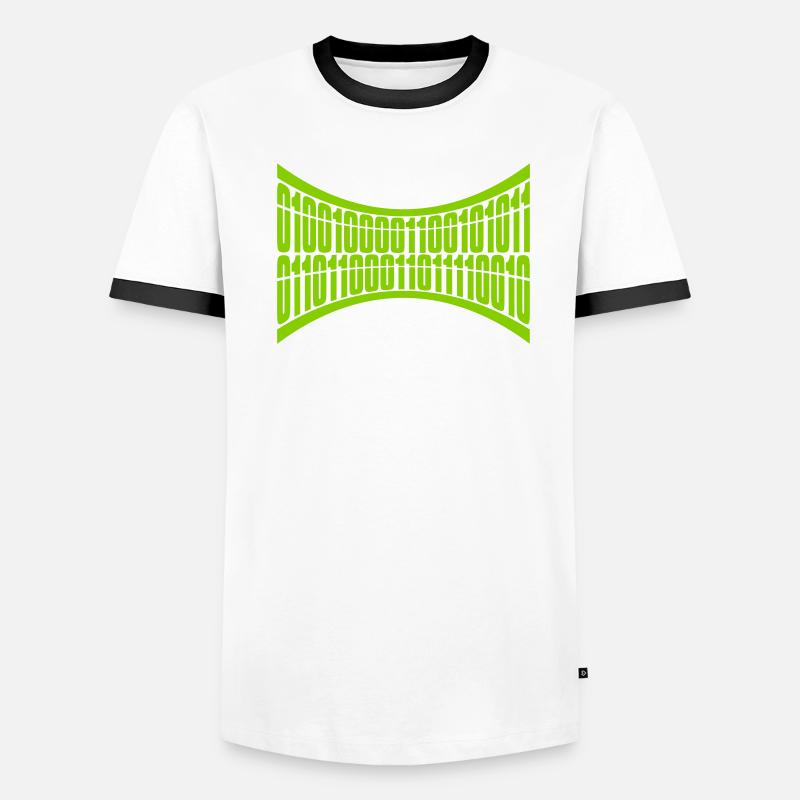 Binary Code Program Language Men's Ringer Shirt