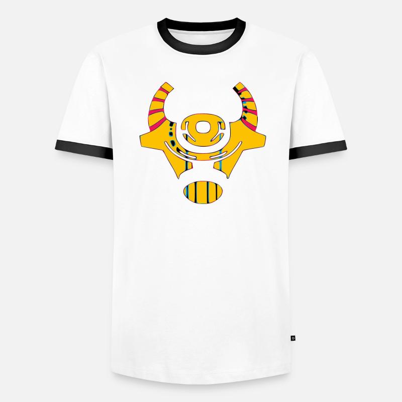 Stylized cow's head Men's Ringer Shirt
