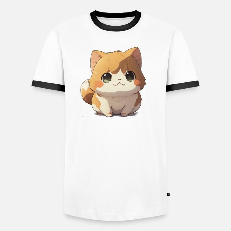 Chat | Chatons | Bébé chat | Chat d’anime mignon T-shirt contrasté Homme
