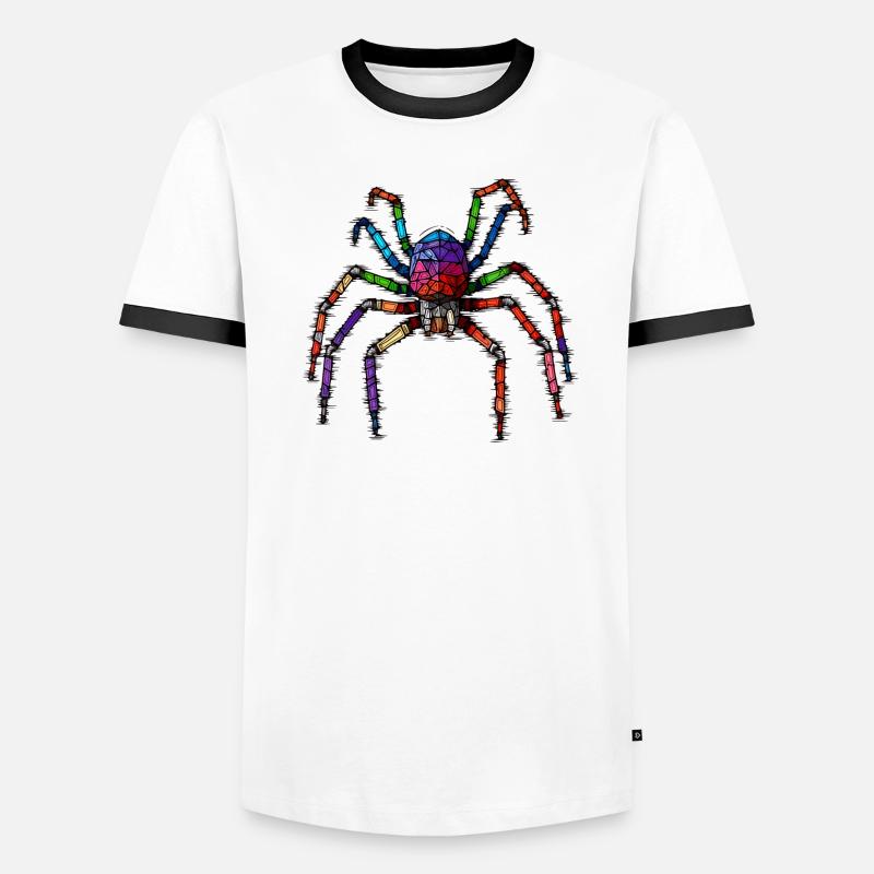 Une araignée comme des arthropodes aux couleurs vives T-shirt contrasté Homme