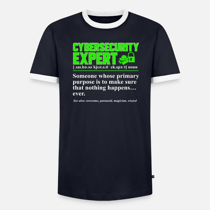 Cybersecurity Hackers IT Security - Men's Ringer Shirt - undefined