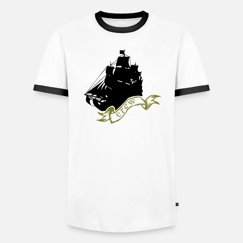pirate ship Men's Ringer Shirt