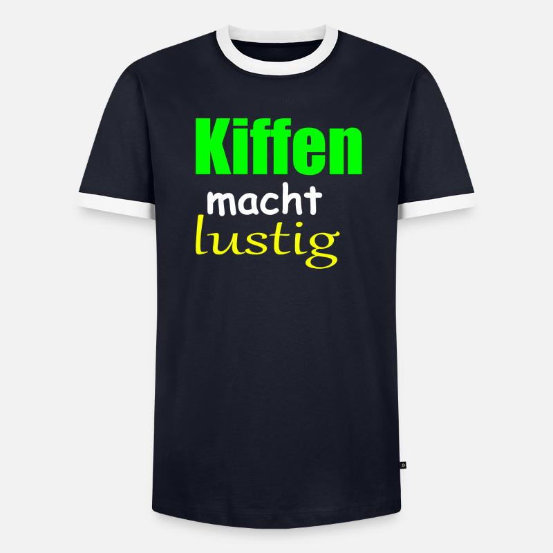 Fumer de l’herbe, c’est amusant T-shirt contrasté Homme
